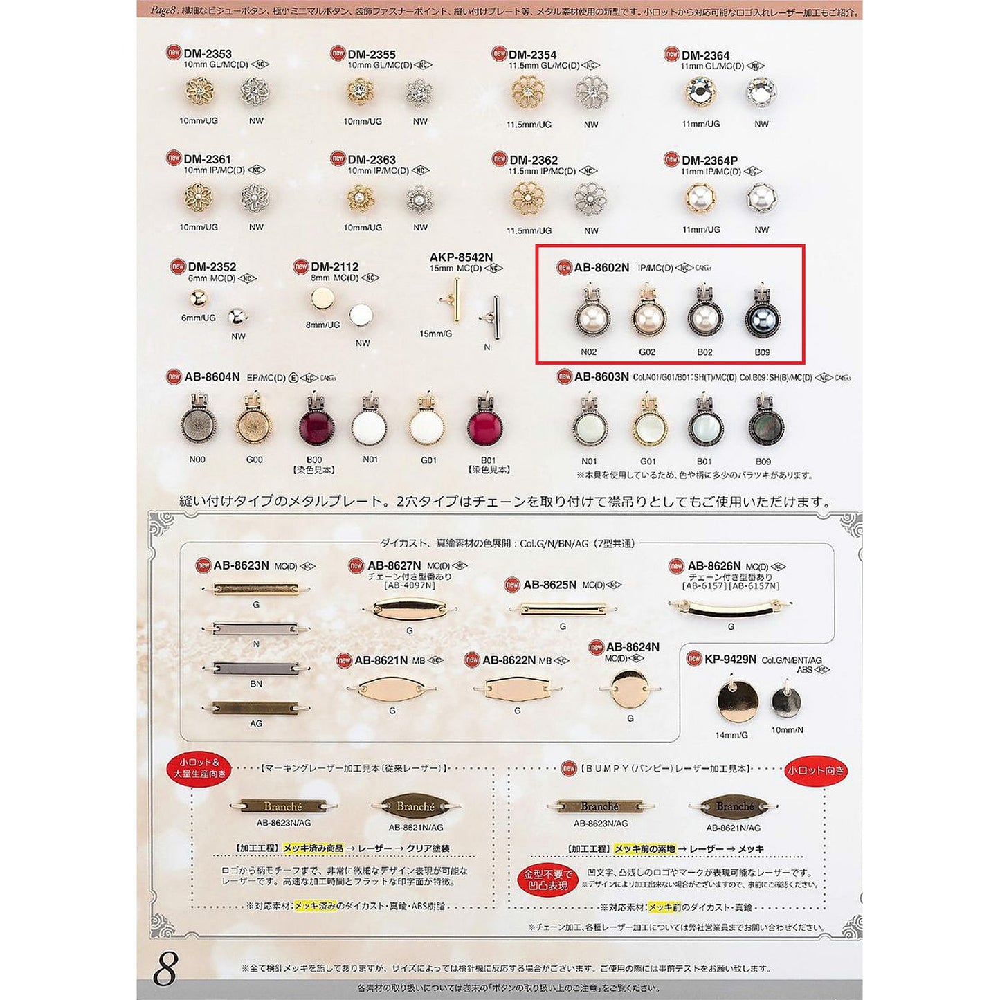 AB8602N 样品镀层紧固件点