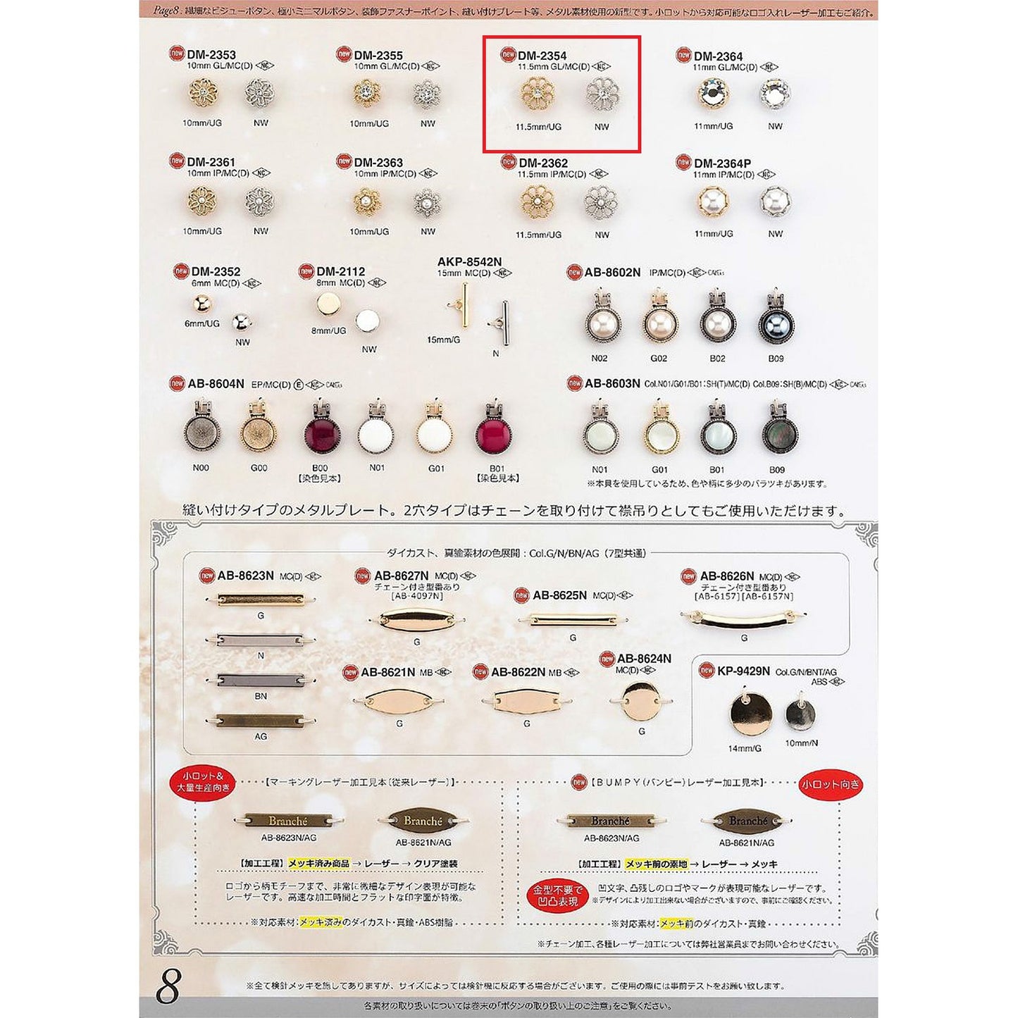 DM2354 Sole Metal Button