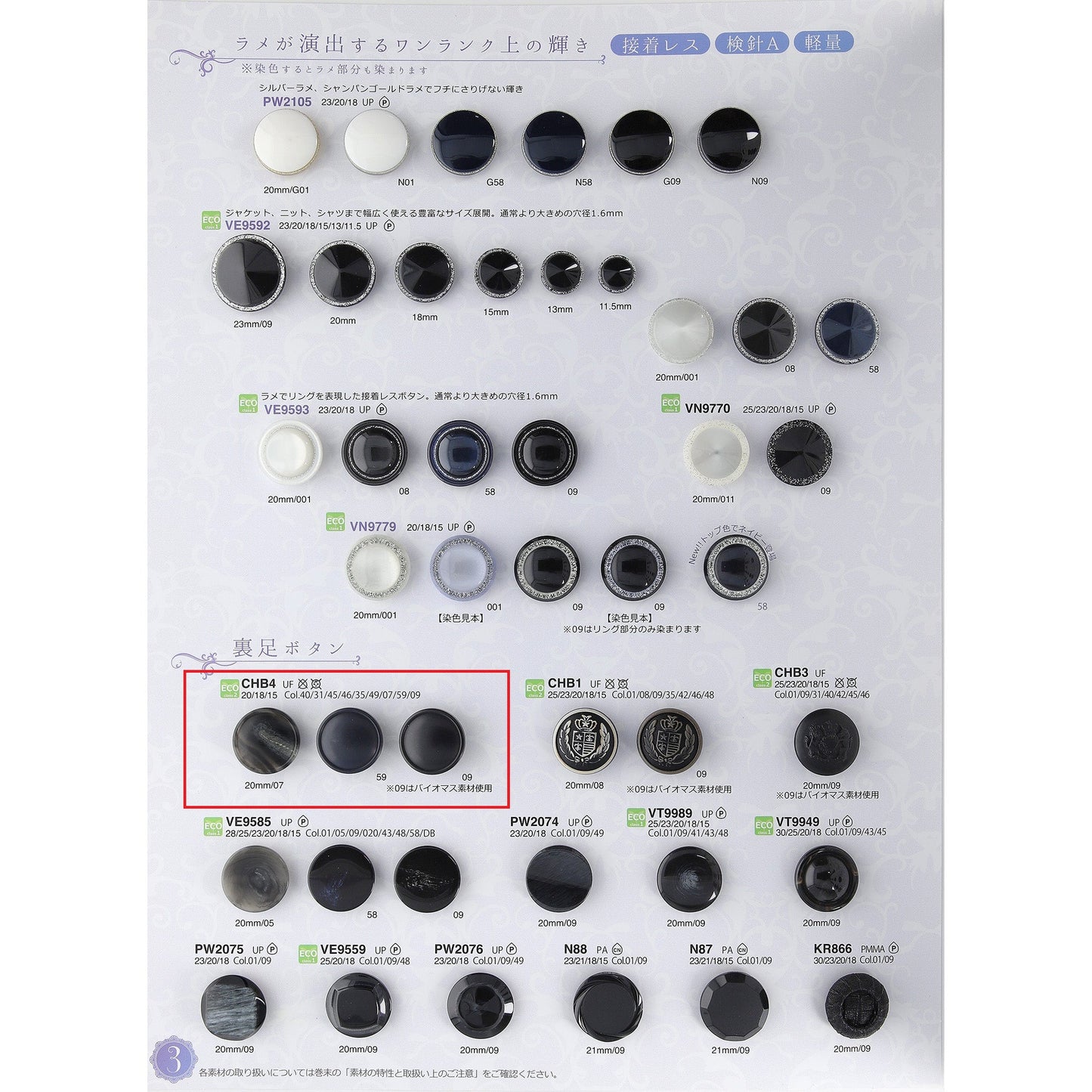 CHB4 Back foot Buffalo style Yuria button