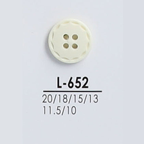 L652 フラット(平型) 4つ穴 ラクトボタン