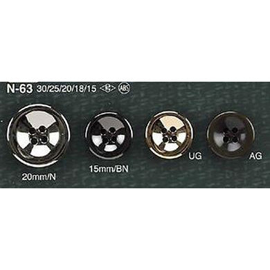 N63 4-hole metal button