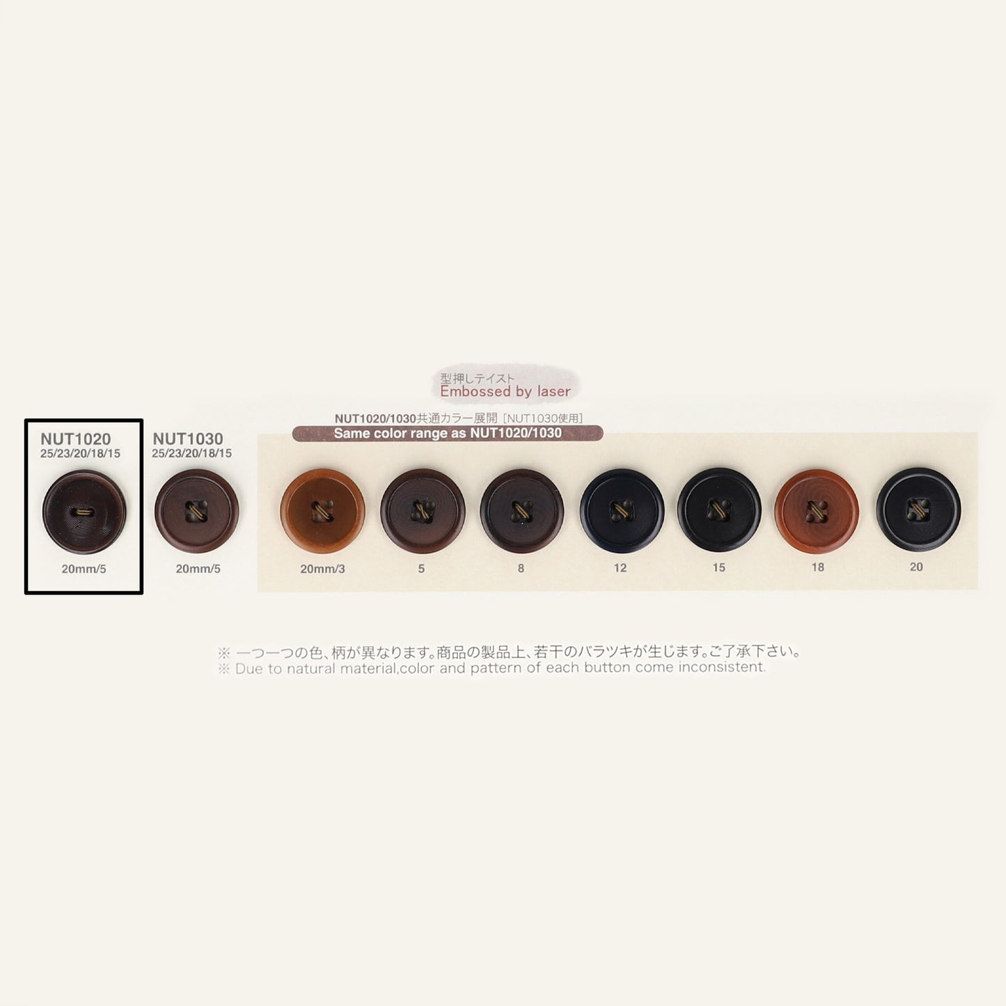 NUT1020 Nut button