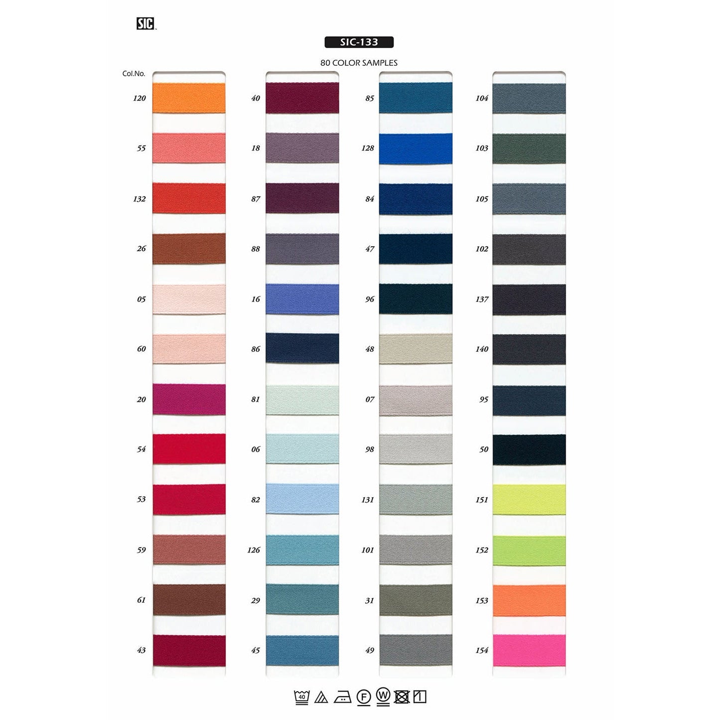 SIC-133-25 Sample Polyester Spun Double Sided Satin Ribbon