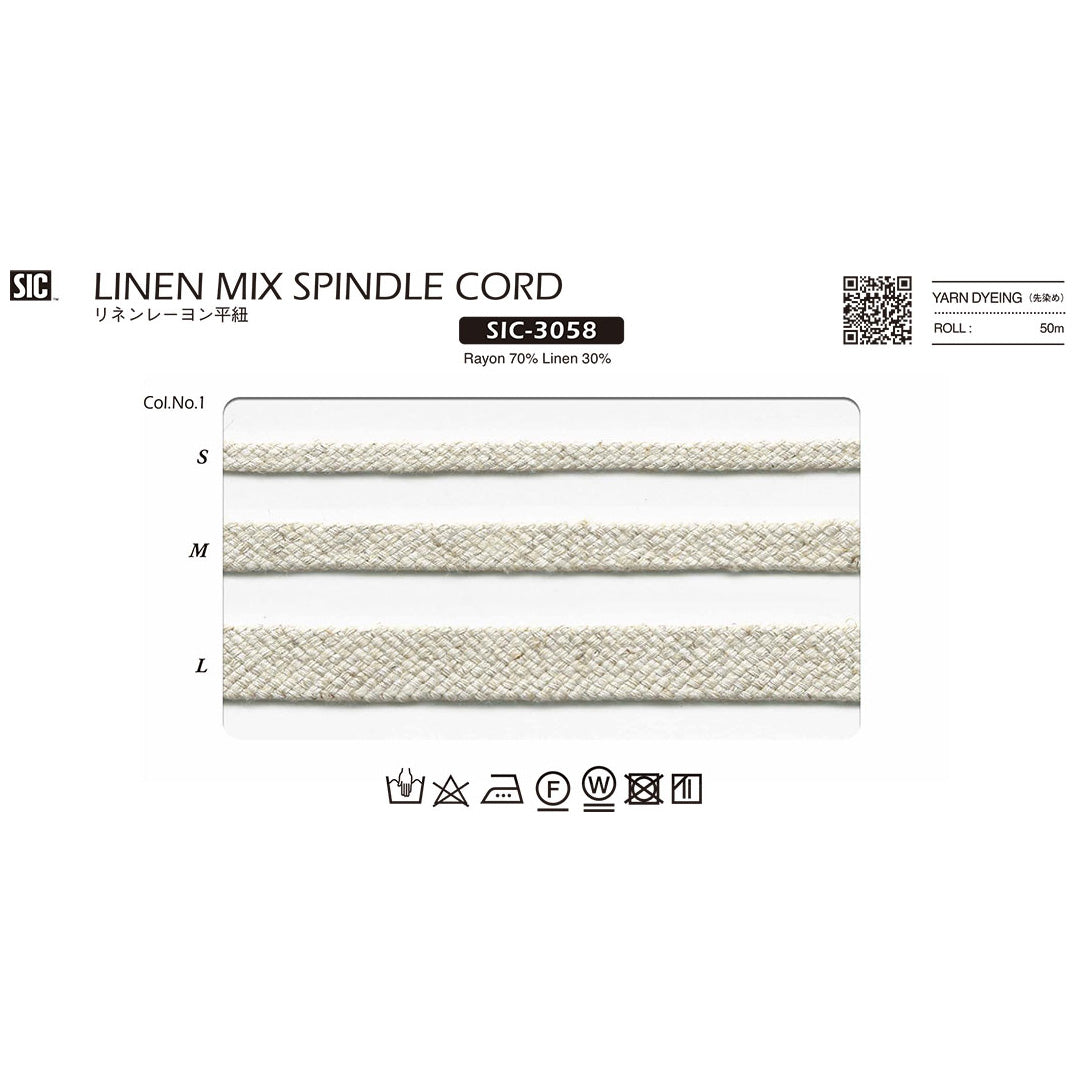 SIC-3058 Sample Linen rayon flat string