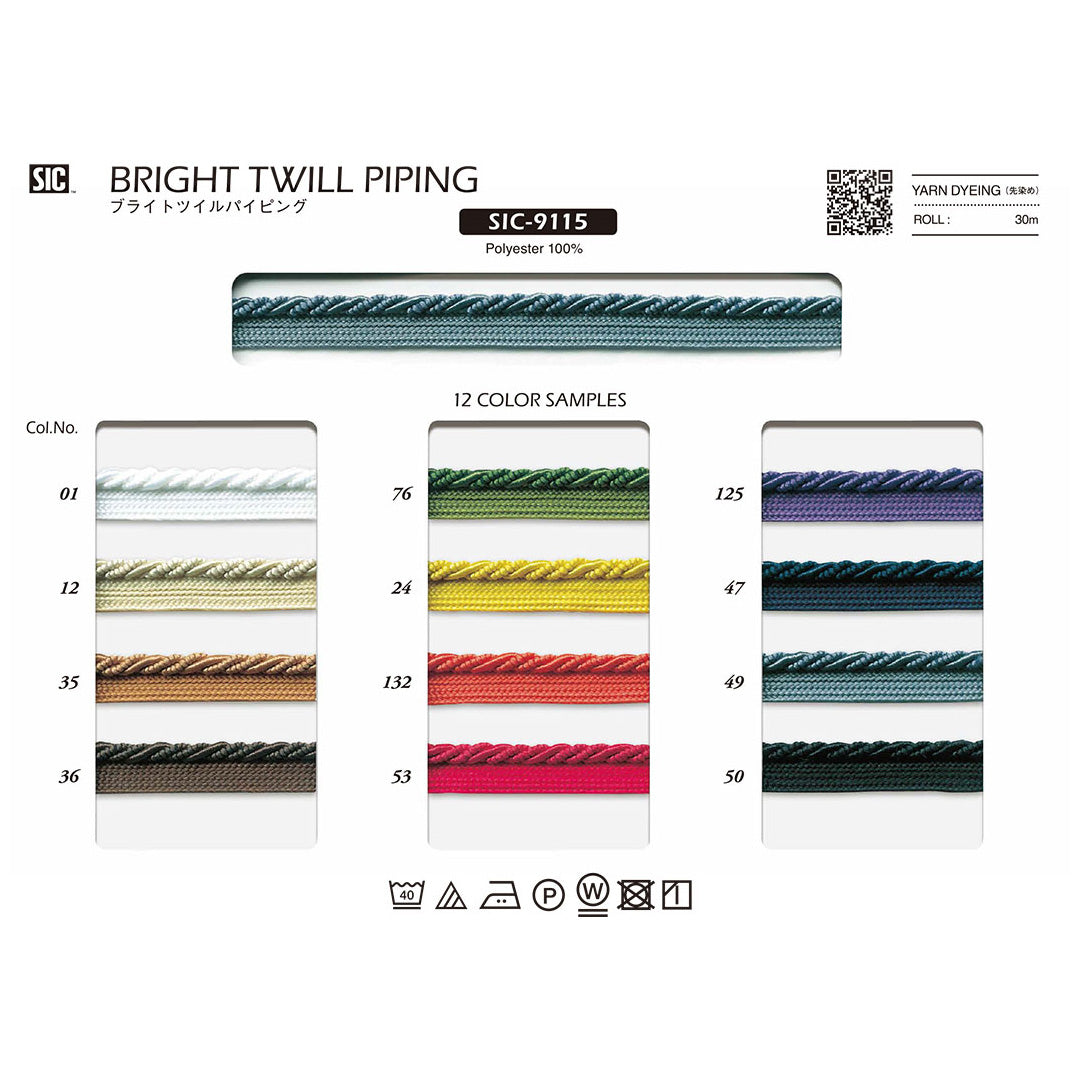 SIC-9115 Sample Bright Twill Piping
