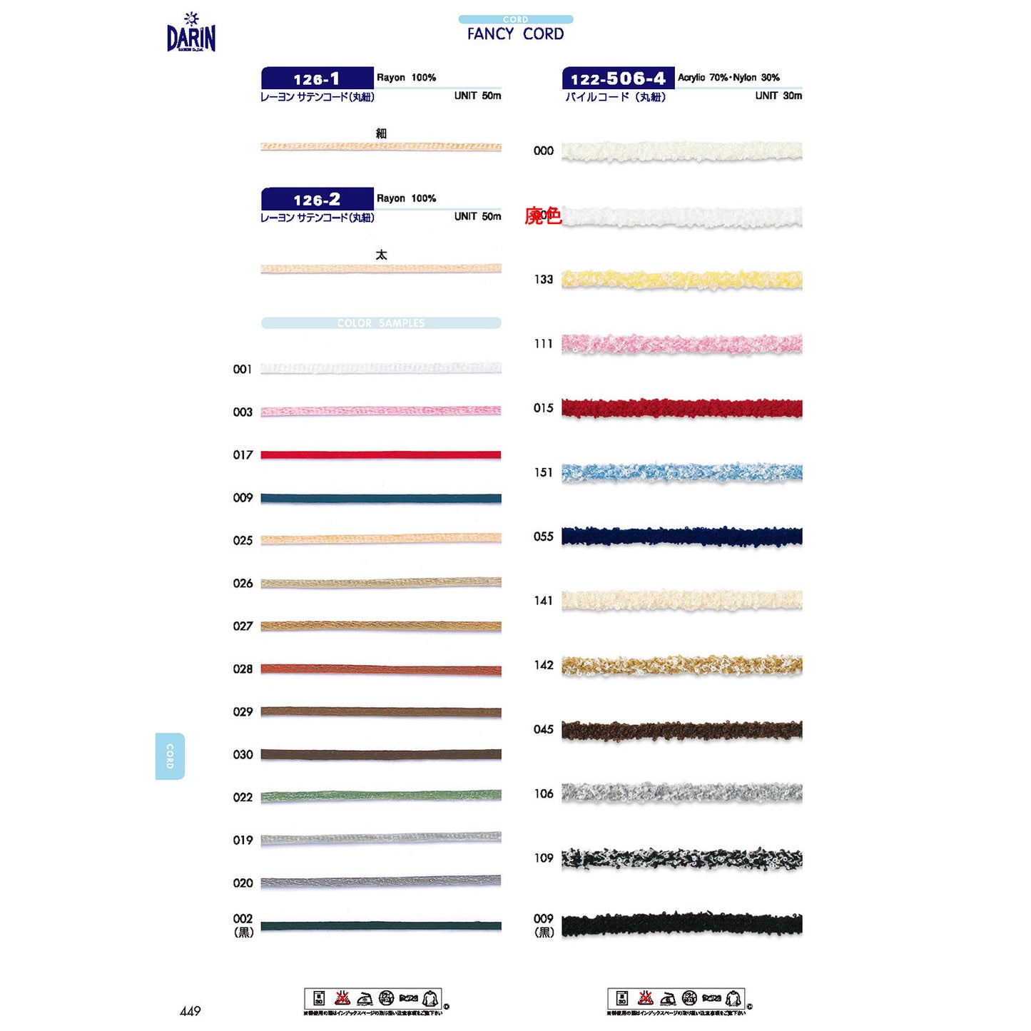 122-506 Pile cord round cord
