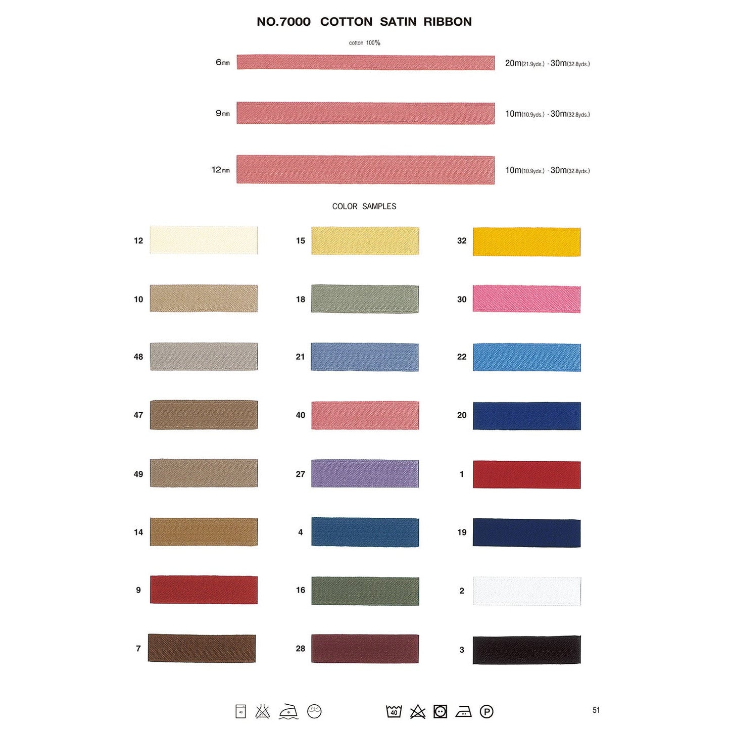 7000 Samples Cotton Satin Ribbon