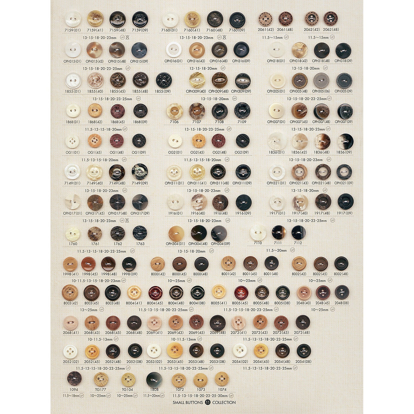 1836 Polyester Patterned Buttons