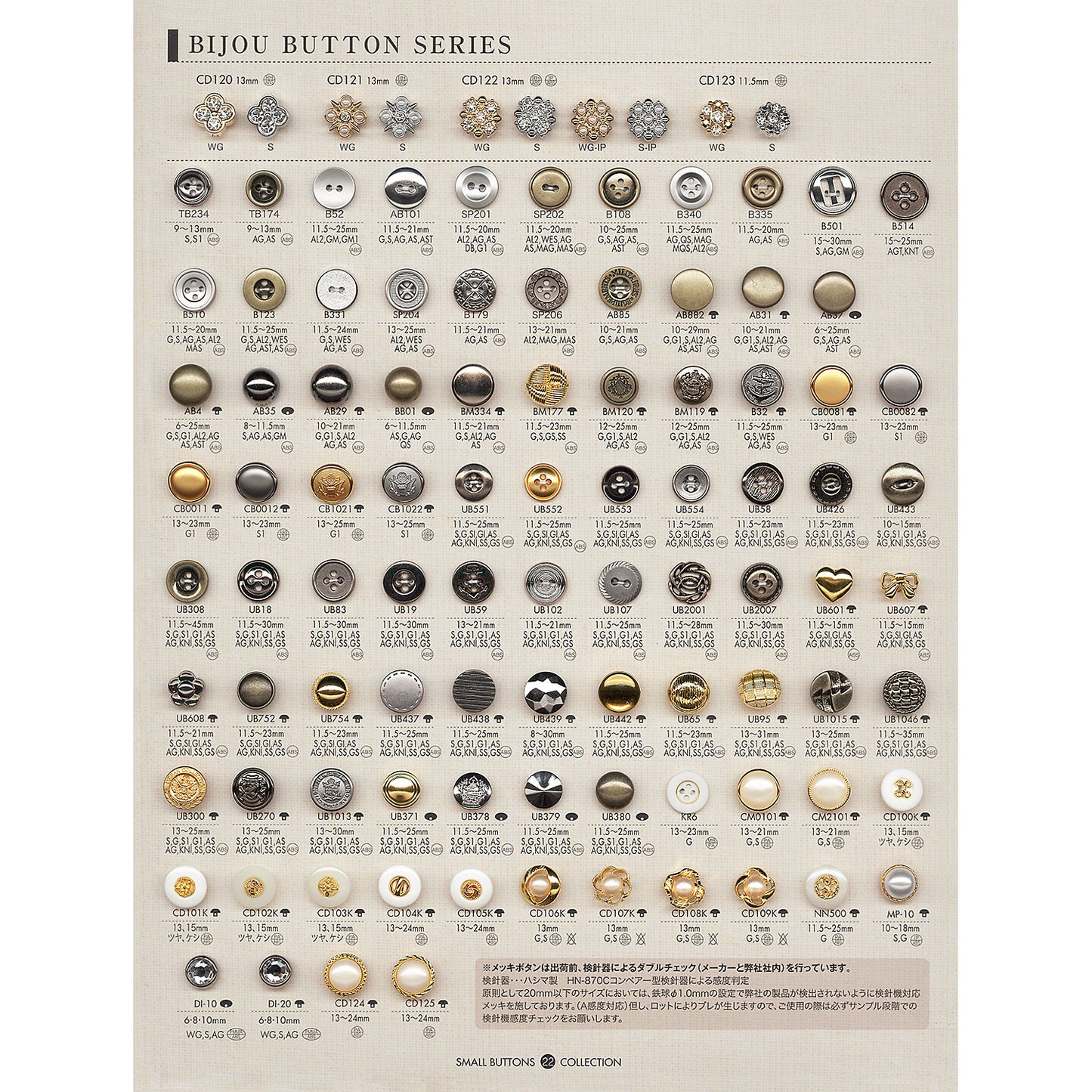 BM177 Plated Button