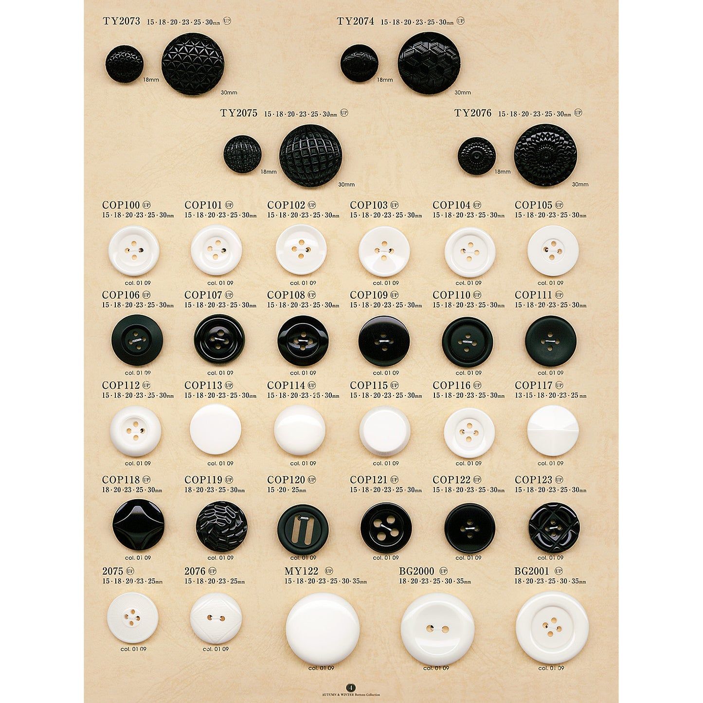 TY2073 Polyester buttons