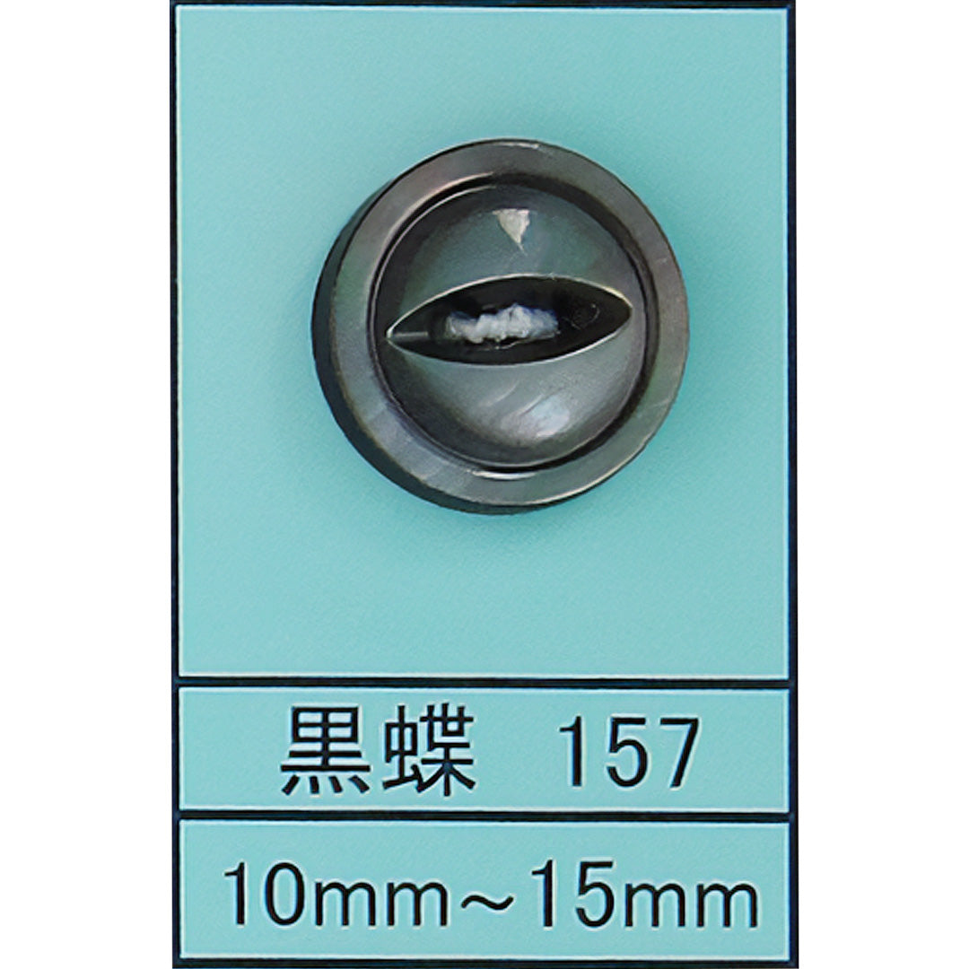 157 ネコ目 貝ボタン 黒蝶 カラー展開画像