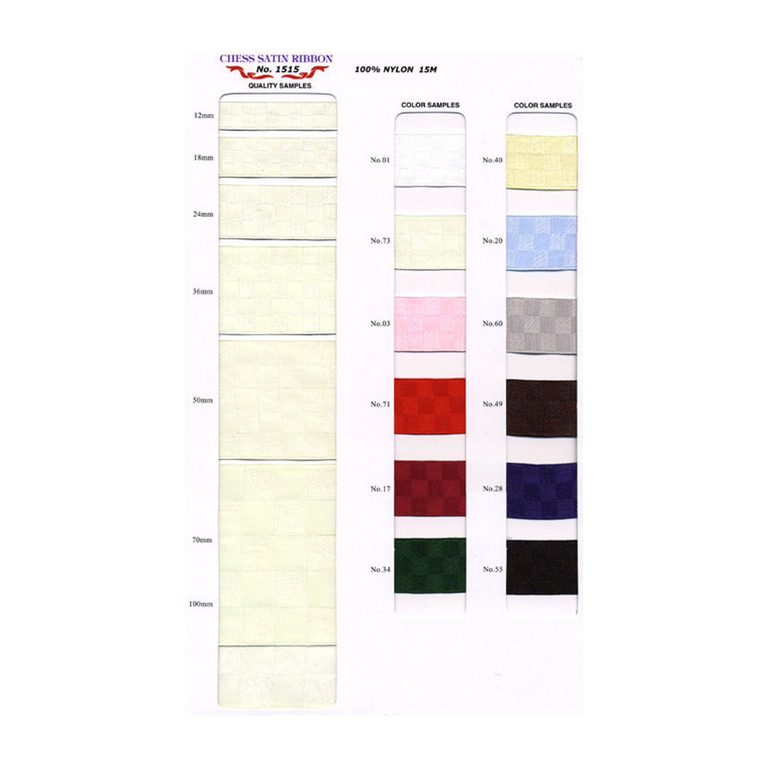 UR1515 Sample Chess Satin Ribbon