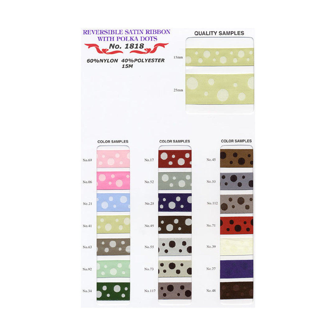 UR1818 Sample Reversible Polka Dot Satin