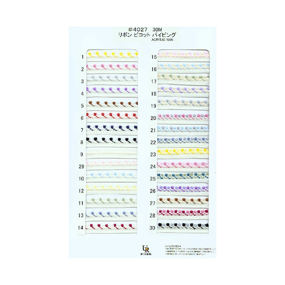 UR4027 Sample Ribbon Picot Piping