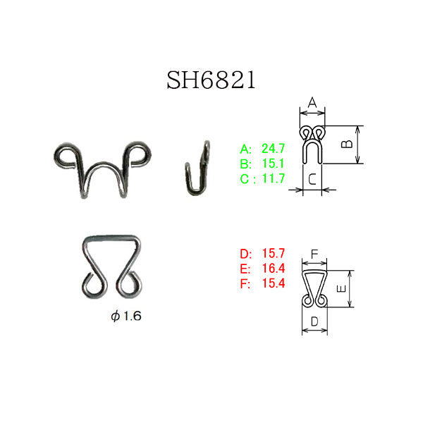 SH6821 衣帽钩 #821