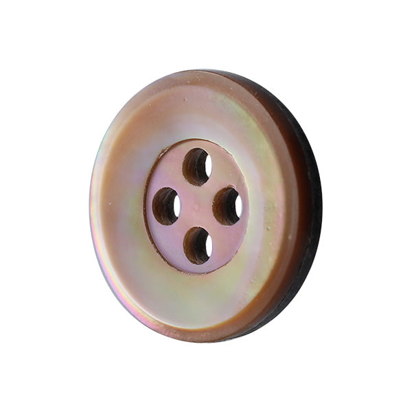 BAS18BR 貝ボタン (茶蝶)