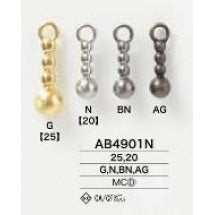 AB4901N Glossy plated zipper point