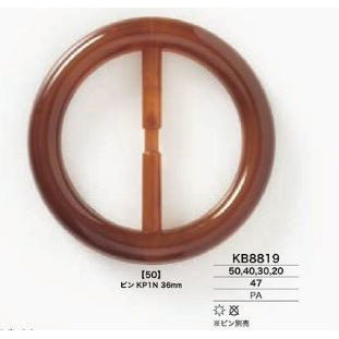 KB8819 Glossy through-type buckle