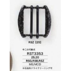 RST3353 メッキ 六角バックル(中二の可動式)