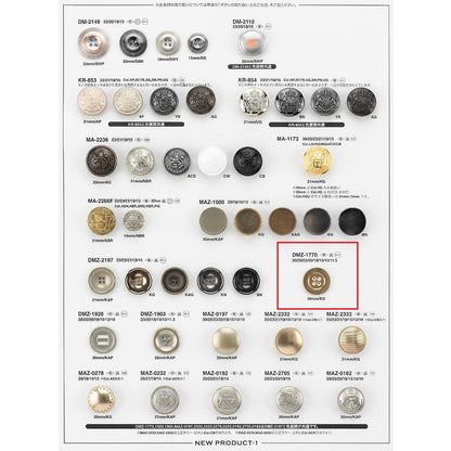 DMZ1770 Sample 4-hole metal button