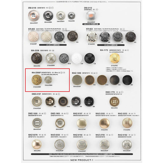 MA2266F Sample Back foot Metal button