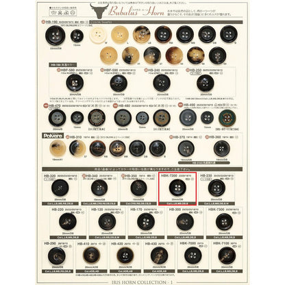 HBK7200 4-hole border with buffalo button