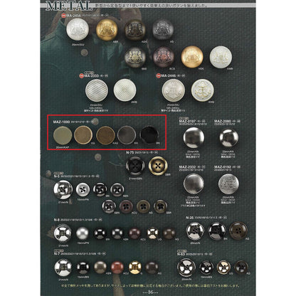 MAZ1000 sample sole metal button