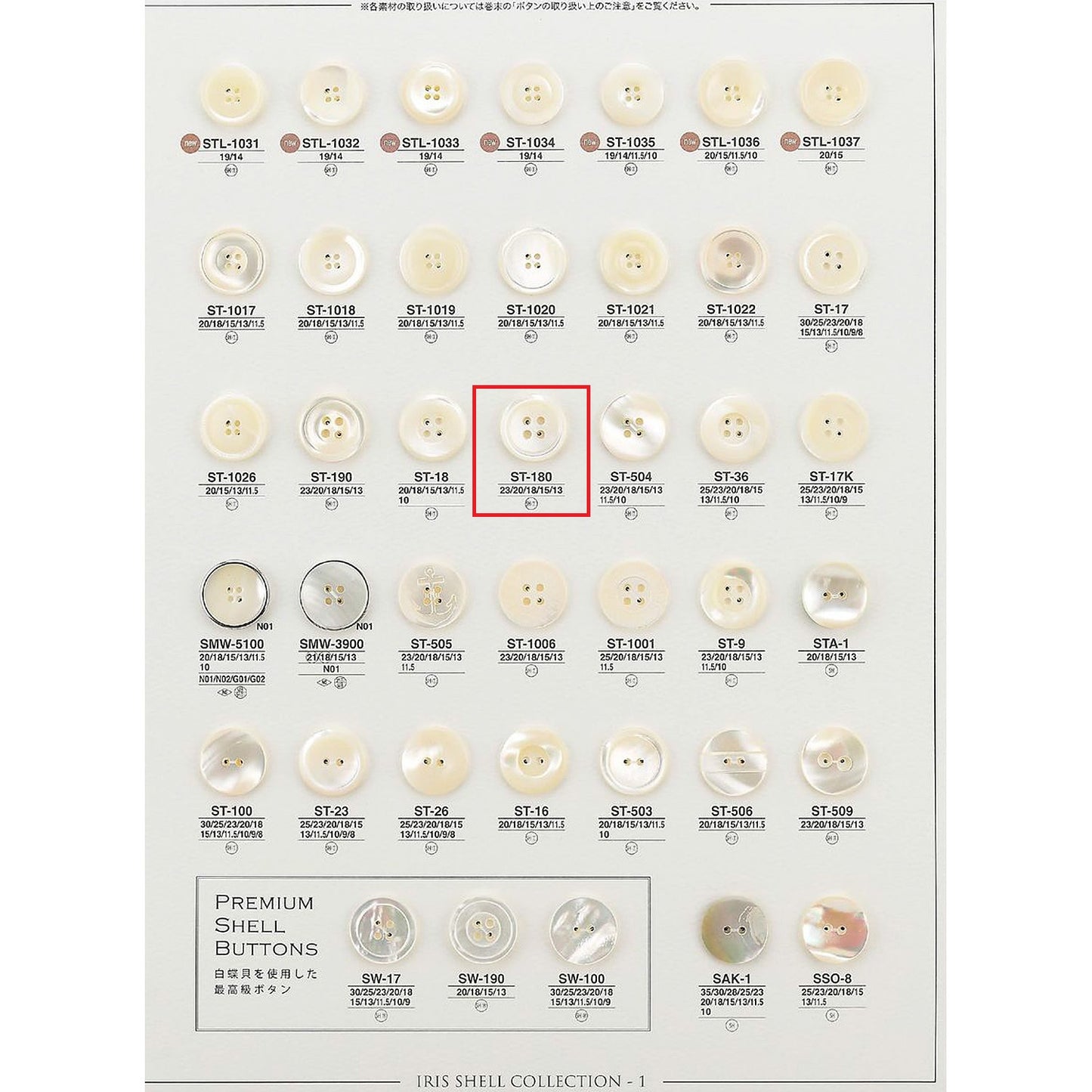 ST180 Sample Shell Button