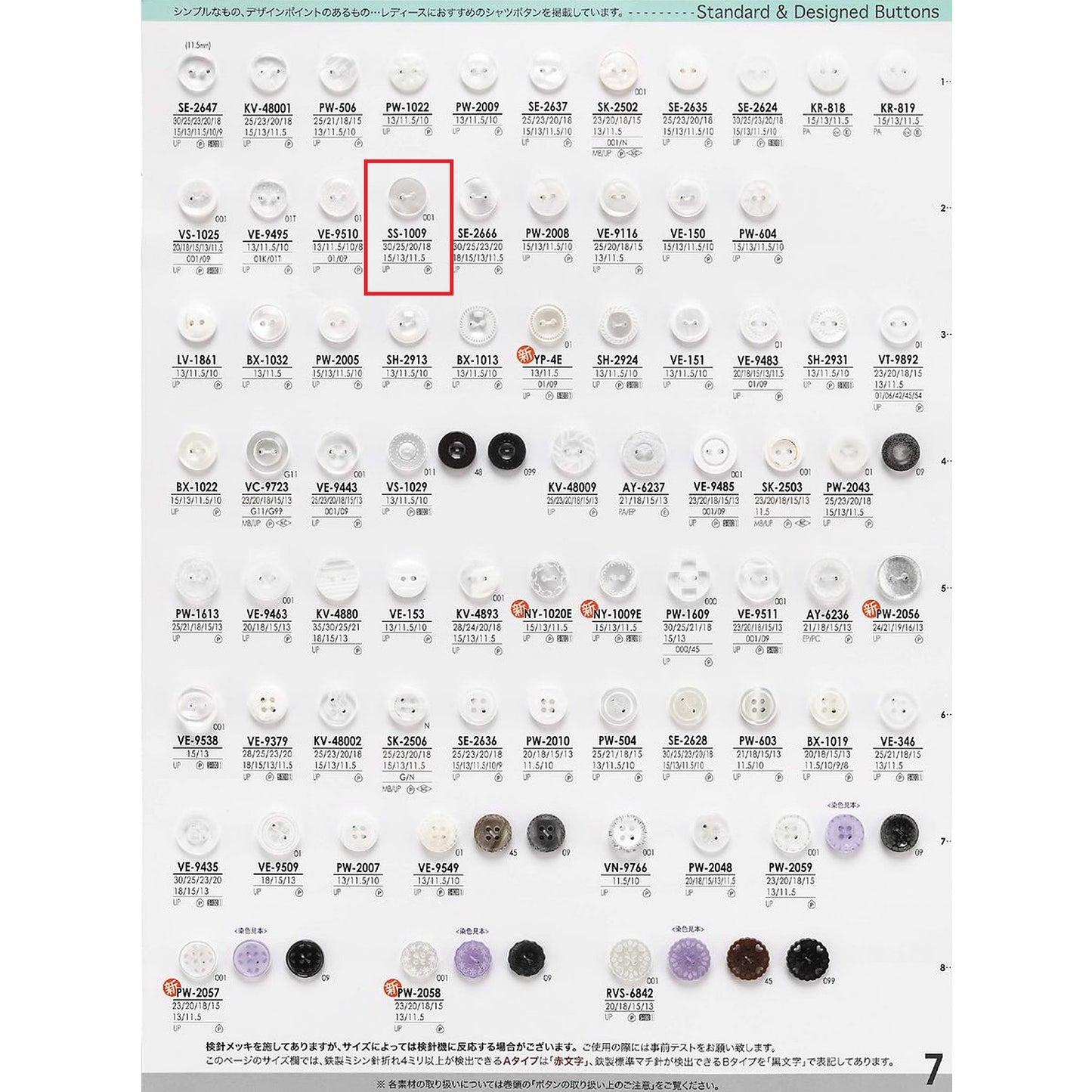 SS1009 Polyester buttons