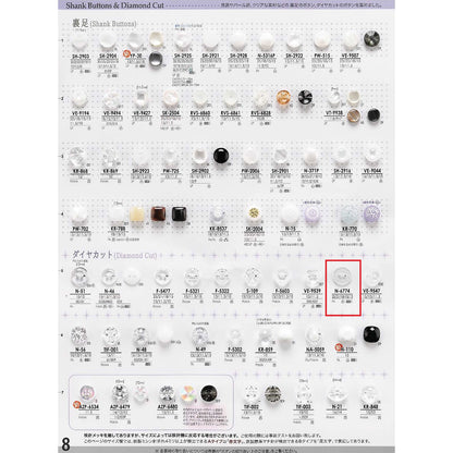 N6774 Sample 2-hole nylon button