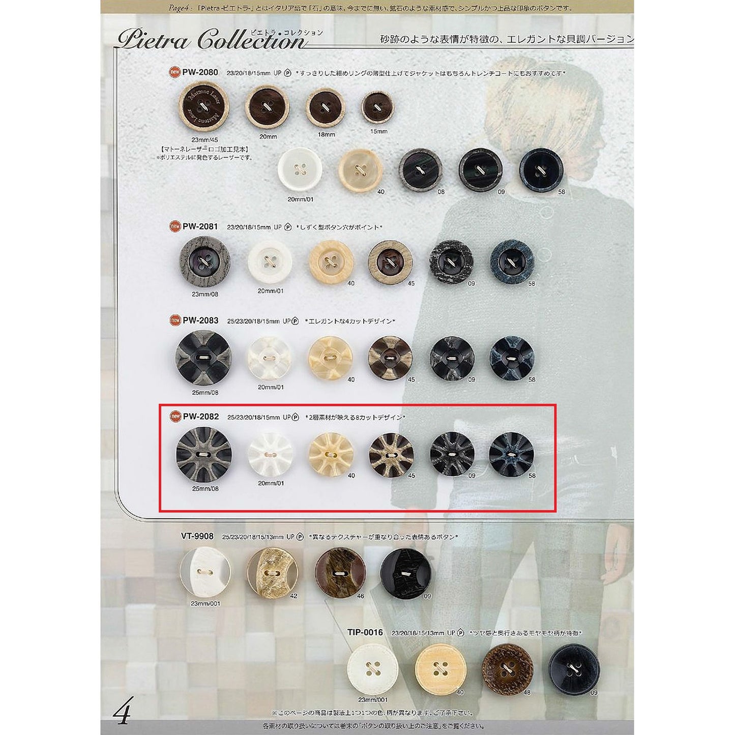 PW2082 Sample Polyester Buttons