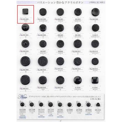 KR899 Sample Back Foot Acrylic Button