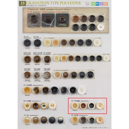 VT105 Sample Polyester Button