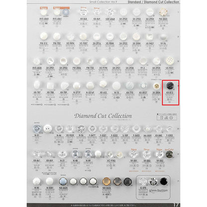 KR812 サンプル 裏足 アクリルボタン