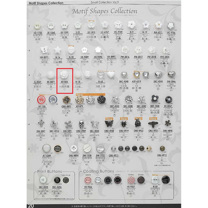 KR852 サンプル 裏足 アクリルボタン