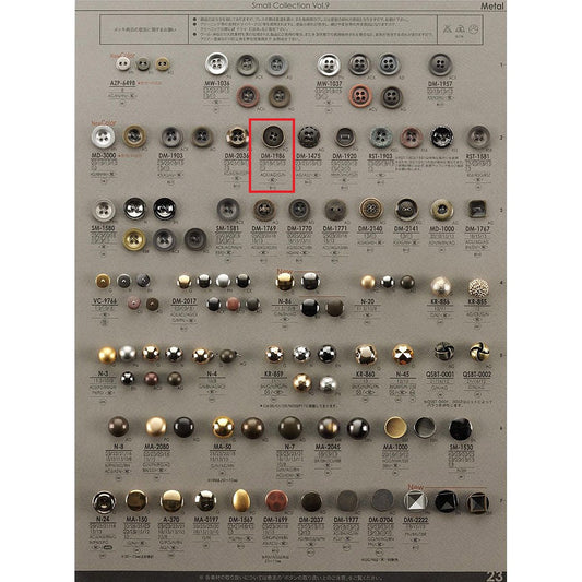 DM1986 样品 4 孔金属纽扣