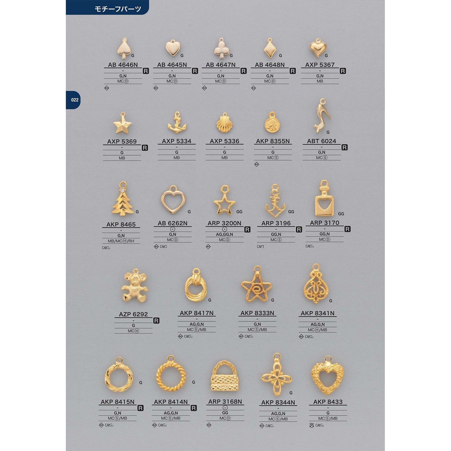 ARP3196 Plated Motif Parts