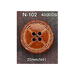 N102 Leather-like 4-hole nylon button