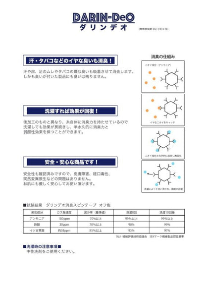 119-201  サンプル ダリンデオ 消臭ストレッチテープ