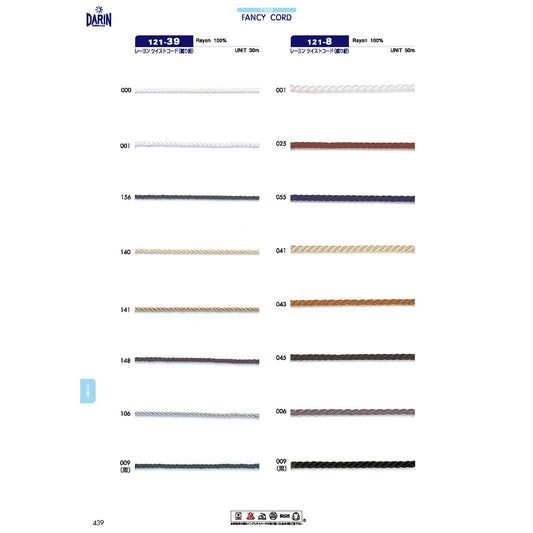 121-39 Sample Rayon Twisted Cord