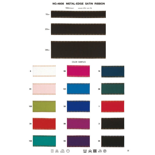 4608 Sample Metal Edge Satin Ribbon