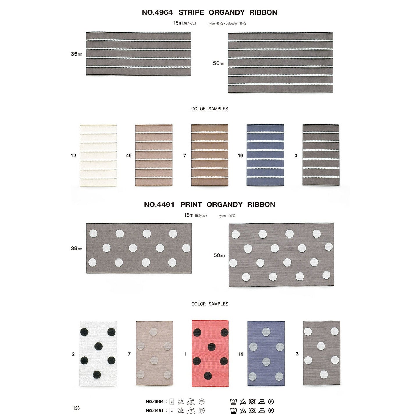 4964 Sample Striped Organdy R