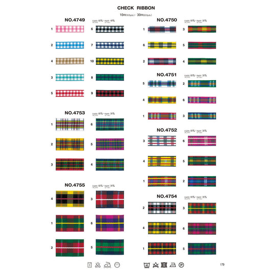 4750 サンプル チェックリボン