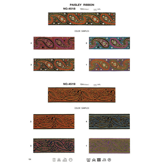 4519 Sample Paisley Ribbon