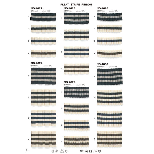 4623 プリーツストライプリボン
