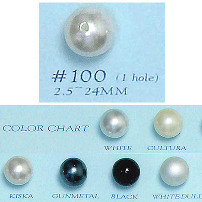 #100_7.5 1-hole pearl beads