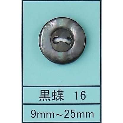 16 貝ボタン 黒蝶 カラー展開画像