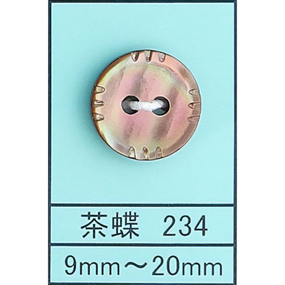 234 貝ボタン 茶蝶 カラー展開画像