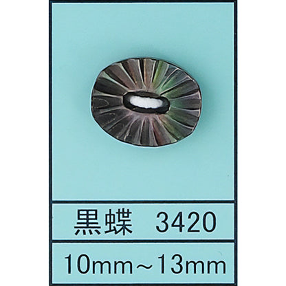3420 貝ボタン 黒蝶 カラー展開画像