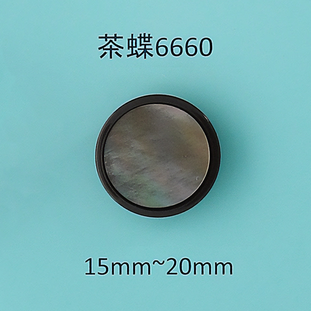 6660 貝ボタン 茶蝶 サムネイル画像
